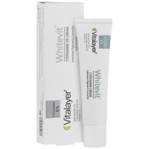 کرم ضد لک و روشن کننده قوی سیستئامین 5% ویتالیر مدل Whitevit حجم 40 میلی لیتر